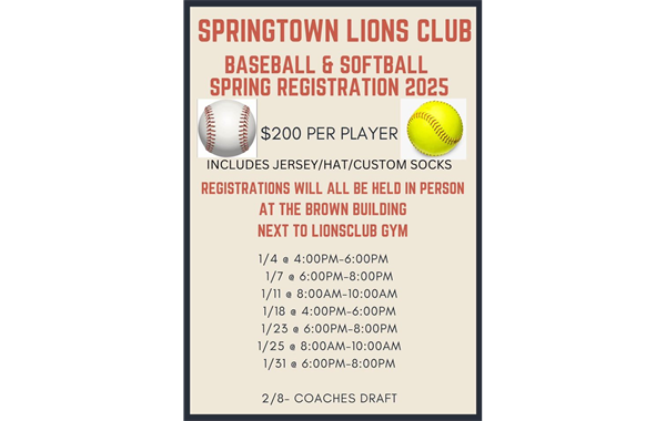 Baseball & Softball Registration